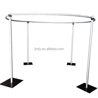 Structure de Chapiteau Rond Ajustable 10x10 pieds, Chuppah Carrée, Système de Drapage Robuste pour Mariages et Événements
