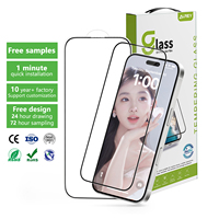 Film de protection d'écran en verre trempé céramique 2.5D Aurey HD 2026 avec logo personnalisé pour iPhone 16 15 14 13 12 11 Pro Max