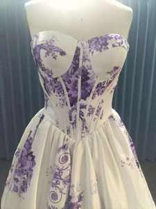 Vestido de Quinceañera Morado Estilo Princesa con Hombros Descubiertos y Apliques de Encaje 2023 Vestido Para 15 Años Largo hasta el Suelo con Cola de Barrido 9951 - Product Image 2