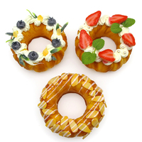 Présentoir de nourriture spongieux mochi de beignet de fruits en mousse artificielle PU pour l'affichage de nourriture de magasin personnalisé