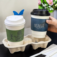 Manchon de tasse à café personnalisé à double paroi, écologique, jetable, biodégradable, en carton ondulé recyclable, pour boissons gazeuses