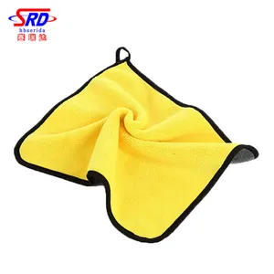 Factory Supply 500 GSM Micro Fiber Car 80 Polyester 20 Polyamide 14*14 Inch Microfiber Towel Car Cleaning