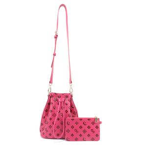 Conjunto de Bolsos Tipo Cubo con Cordón y Patrón Grabado para Mujer, Venta al por Mayor Personalizada, a la Moda, para Compras, con Cartera/Monedero a Juego - Product Image 2