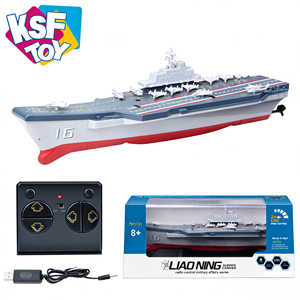 Super Portaerei RC 2.4G 4 Canali, Nave da Guerra Militare Elettronica Radiocomandata, Giocattolo - Product Image 1
