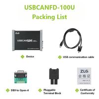 ZLG USBCANFD-100U Interfaz USB-CAN FD de 1 Canal (Portátil de Metal) para Analizadores CAN FD Automotrices e Industriales