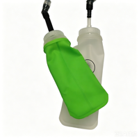 Gourde souple pliable en TPU pour la course à pied, bouteille d'eau souple et pliable pour sac d'hydratation, cyclisme, marathon, course à pied