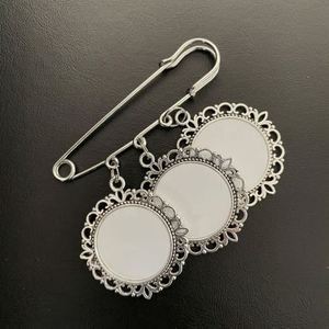 3 Broches de Sublimación con Forma de Ramo de Boda y Foto, con Inserciones Redondas de Metal para Impresión DIY - Product Image 3