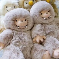 Peluche singe douce et rembourrée avec design anti-stress, matière en peluche longue et super douce, taille 31cm-50cm, cadeau mignon pour unisexe