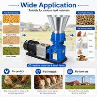 Machine à granulés d'aliments pour animaux compacte à moteur électrique, corps métallique, idéale pour l'alimentation des petits animaux de ferme (poulets, porcs, bovins) et permettant de gagner de l'espace