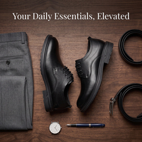Chaussures habillées en cuir pour hommes, en cuir de vachette de qualité supérieure, légères et confortables, avec doublure en cuir véritable, idéales pour le bureau et les affaires.