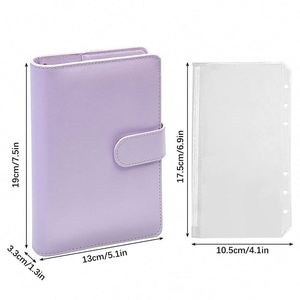 New Arrival Custom Cover Spiral Leather Eco Friendly A5 A6 Money Savings Challenge <b>Budget</b> <b>Binder</b> 50 Sheets Cash Envelopes Gift - Product Image 3