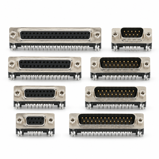 SUB 9 13 15 21 25 31 37 Pin Male / Female Socket Right Angle Bent Pin D-SUB Connector PCB Mount 2 Row DR25