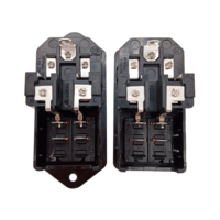 Connecteur d'entrée C14 à 3 broches pour hôpital et industrie, prise de courant 3-en-1 avec porte-fusible 10A/15A, connecteur mâle