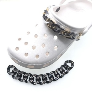 Zapatilla decorativa de diseñador, sandalia, adorno para zapatos de jardín con cadenas de cristal ostentosas, accesorios acrílicos de diamante, abalorio para zapatos con hebilla - Product Image 2