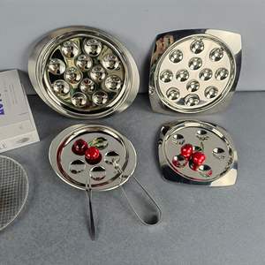 Yolecen Wegwerp Roestvrijstalen Franse Slak Plaat Metalen Escargot Plaat Schotel Clip Voor Buffet Frans Serviesgoed Bakplaat - Product Image 3