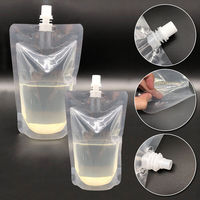 Pochettes souples transparentes Mailerpak en PET avec bec verseur, 100ml, 150ml, 200ml, 250ml, 300ml, 500ml, pour vin et jus de fruits