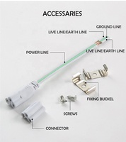 Luminaire led tubulaire T5 T8, lampe tubulaire, 4 pieds, 1200mm, 120cm, usine chinoise