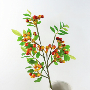 QSLH — plante artificielle de haute qualité, 7 pièces, fruits de raspberry artificiel pour noël V686 - Product Image 4