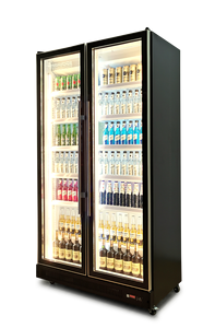 <span class=keywords><strong>Frigorifero</strong></span> Espositore Commerciale per Supermercati, Dorato, a <span class=keywords><strong>2</strong></span> <span class=keywords><strong>Porte</strong></span>, Monotemperatura, con Porta in Vetro, per Birra e Bevande - Product Image 6