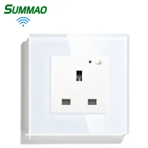 British Standard Gang Switch White Color Socket Wifi Smart Wall Plug Sockets Uk And Light Switches