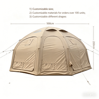 Tente dôme gonflable personnalisée, grand abri de camping extérieur, OEM ODM, plusieurs tailles et tissus disponibles