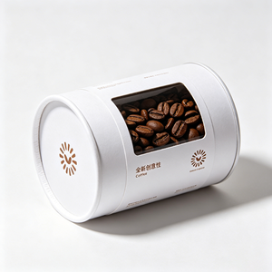 Boîte d'emballage cylindrique personnalisée de haute qualité avec fenêtre transparente, tube rond pour la personnalisation de la marque de grains de café - Product Image 3