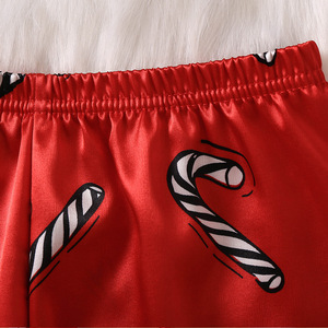 Mais recente família Silk Satin Natal Pjs manga comprida botão frontal família pijama conjuntos - Product Image 4