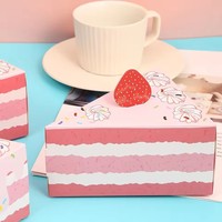 Boîtes cadeaux en papier en forme de gâteau, 8 pièces, pour biscuits, faveurs de baby shower, friandises, anniversaire d'enfant, dessert, emballage