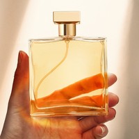 Flacons de parfum vides en verre naturel de luxe, design carré, avec pompe et bouchon couronne, pour sérum de soin de la peau, 30ml 50ml 100ml, fabrication OEM