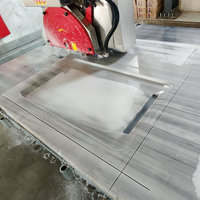Scie à pont CNC 5 axes haute efficacité pour la découpe de pierre, avec moteur PLC, découpe automatique de plans de travail de cuisine et d'éviers, installation rapide