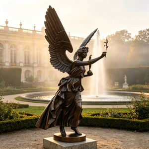 Scultura di <span class=keywords><strong>Angelo</strong></span> <span class=keywords><strong>Maschio</strong></span> Alato in Bronzo Fuso a Grandezza Naturale per Decorazione Esterna e Giardino - Product Image 5