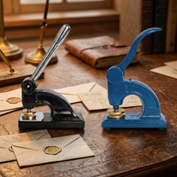 Embosseuse de bureau robuste avec logo personnalisé, sceau d'embossage métallique pour entreprise, bureau et papier