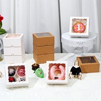 RomanticBaking 40 boîtes de pâtisserie non imprimées de 4x4x2 pouces pour mini-gâteaux, rouleaux à la cannelle, truffes au chocolat, fabriquées aux États-Unis - Fête/Mariage