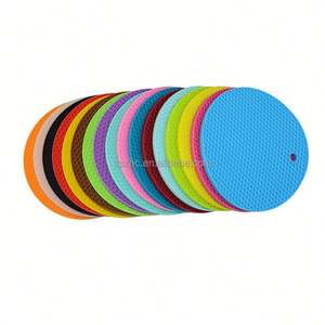 Coussinets chauffants polyvalents Repose-cuillère Outils de cuisine Rond Nid d'abeille Support de casserole en silicone Tapis de dessous de plat - Product Image 3