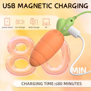 S-hande Powerful <b>Mini</b> Women <b>Vibrator</b> Clitoral Stimulation Love Ball Rechargeable Waterproof Carrot-shaped Adult Toy for Couple - Product Image 2