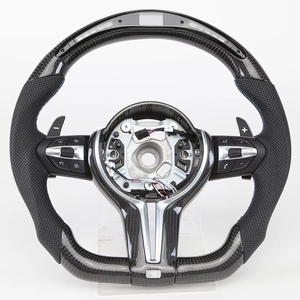 Volant sport en cuir et fibre de carbone personnalisé pour M3/M4/M5 avec lumières LED - Gamme complète de voitures modifiées - Product Image 1