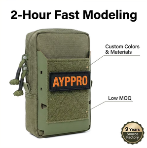 AYPPRO Marsupio Tattico Leggero EDC, Borsa Utilità MOLLE Impermeabile, Organizer per Telefono, per Escursionismo e <span class=keywords><strong>Trekking</strong></span>, Porta Attrezzi Compatto - Product Image 6
