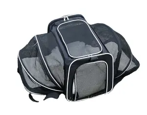 批发畅销书便携式户外定制航空公司认可软面可折叠宠物旅行手提袋周末包