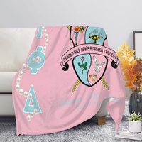 Couverture en flanelle personnalisée de haute qualité Iota Phi Lambda Sorority, couverture douce et chaude, couverture confortable pour canapé-lit et maison