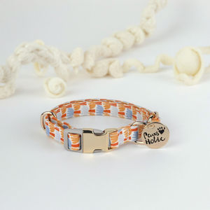 S Tulips Field Modern Durable Soft Cotton Dog Collar Personalizado de lujo y elegante Accesorio para mascotas ODM OEM al por mayor - Product Image 1