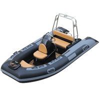 Oferta Especial: Bote Semirrígido RIB360C de 12 pies de Alta Velocidad, con Casco de Fibra de Vidrio e Inflable de Hypalon, para Paseos Diarios