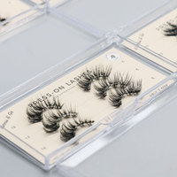En gros, Demi-cils en vison pré-collés, imperméables, pour pose rapide, pour les femmes pressées, sans cruauté animale, tenue 3-7 jours, faits main, à base de plantes
