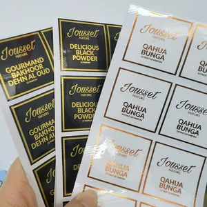 Custom Waterdichte Prive Kaarsen Label Matte Goud Folie Sticker Label Afdrukken Voor Kaars Potten