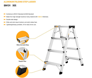 2 3 4 <span class=keywords><strong>5</strong></span> 6 7 <span class=keywords><strong>Marches</strong></span> Échelles pliantes en <span class=keywords><strong>aluminium</strong></span> antidérapantes bon marché - Product Image 6