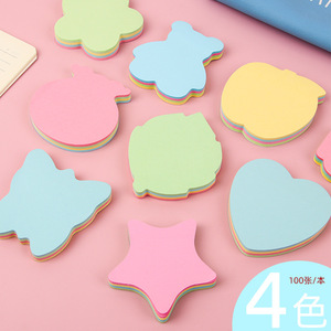 Creative Love Heart Shaped Sticky Notes Cute Portable <b>Memo</b> <b>Pads</b> for Students Office Colorful Self-Stick Note Paper Stationery - Product Image 3