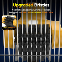 Brosse de nettoyage électrique sans fil 21V pour barbecue, 700 tr/min, avec lumière LED, tête lavable au lave-vaisselle, pour l'entretien des grils à gaz et à charbon de bois