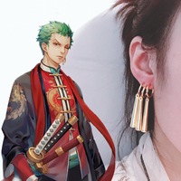 Anime Roronoa Zoro accessori Cosplay orecchini monopezzo