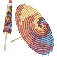 LOGO personnalisé Parapluie éthiopien traditionnel érythréen 70cm Panier tissé Parapluie Design pour événements et mariage