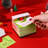 Bloc-notes 3D de Noël, petit monstre vert, décoration de bureau, bloc-notes en papier, papeterie, cadeau de Noël de luxe pour les amis