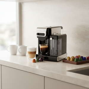 Machine à expresso 4-en-1 à capsules, pompe 20 bars, mousseur à lait, dosettes individuelles pour Latte/Cappuccino, réservoir amovible 0,9 L - Product Image 5